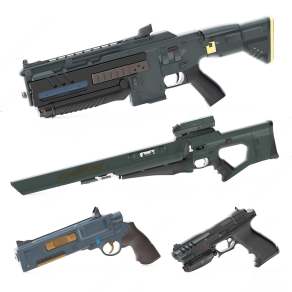 现代枪3D模型下载